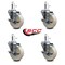 Service Caster 4'' Nylon Wheel Swivel 7/16'' Grip Ring Stem Caster Set with Brake, 4PK SCC-GR20S414-NYS-TLB-716138-4 - alternate 2